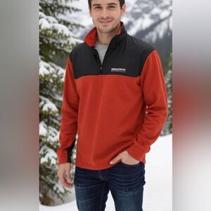 Nautica Competition Fleece and Nylon Pullover Shirt Size M